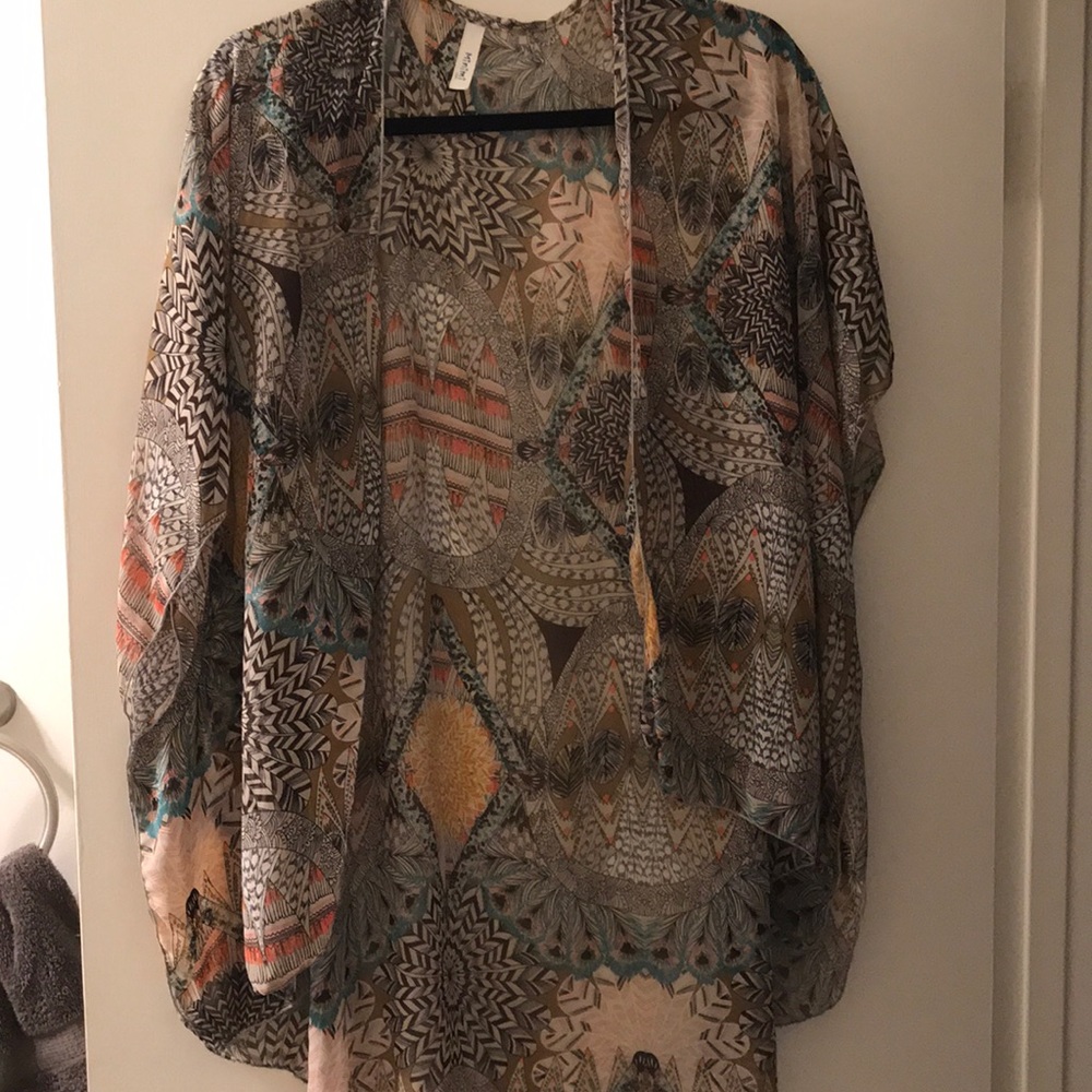 Tribal print kimono